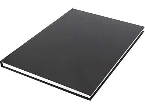 Produktbild: Kangaro Skizzenbuch A4 blanko Hardcover 80 Blatt 100g schwarz. Packung mit 5 Stück., 29.4x21.3x1.4