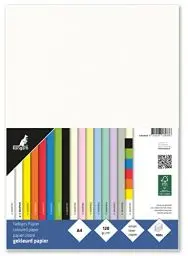 Produktbild: Kangaro - Tonpapier Cremeweiß DIN A4 - 120g/m² FSC mix – 100 pack - Briefpapier Bastelpapier DIY, 29.7x21x1.5