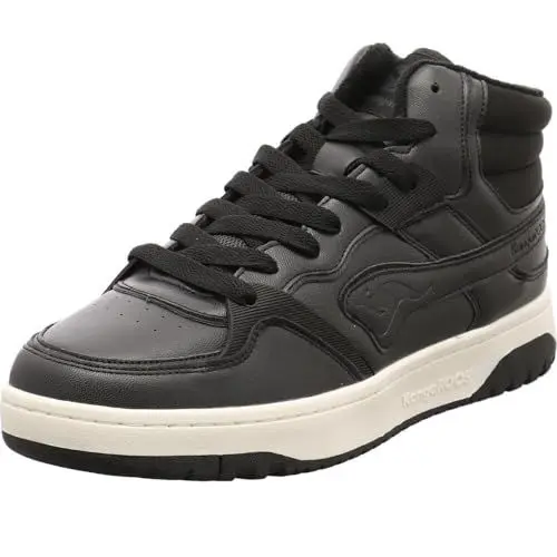 Produktbild: KangaROOS Unisex K-Draft Tony Mid Sneaker, Jet Black/cool beige, 42 EU