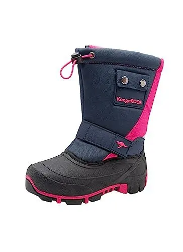 Produktbild: KangaROOS Unisex Kinder Kanga-bean Ii Schneestiefel, Blau Dark Navy Daisy Pink 4204, 38 EU