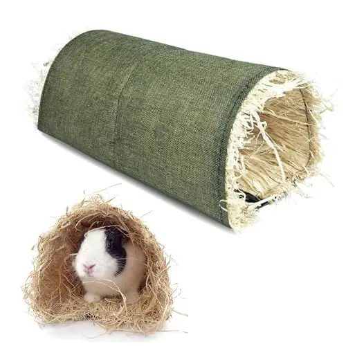 Produktbild: Kaninchen Tunnel, Meerschweinchen Tunnel Kuscheltunnel Hamster Spielzeug Zubehör Kleintieraktivitätstunnel Spielzeug für Kleintiere, Meerschweinchen, Frettchen, Chinchilla, Igel (Grün)