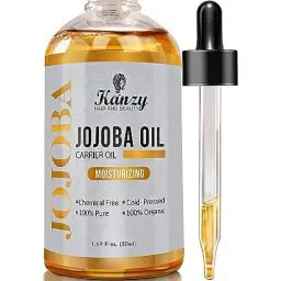 Produktbild: Kanzy Jojobaöl Bio Kaltgepresst 100% Rein Gold 50ml für Haut Haare Nägel Gesichtsöl Körperöl Vegan Hexanfreies Bio Jojoba öl Anti-Aging Anti-Falten Natürlich Intensivpflege Feuchtigkeitspflege
