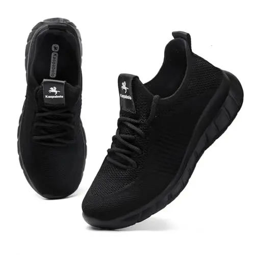 Produktbild: Kaopabolo Sneaker Damen Stoff Turnschuhe Atmungsaktiv Leicht Sportschuhe Mesh Laufchuhe Straßenlaufschuhe Schwarz 41