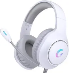 Produktbild: KAPEYDESI Gaming Headset for PS5, PC, PS4, PS5 Headset mit mikrofon, Surround Sound RGB Gaming Kopfhörer for Mac, Switch, Xbox Series, weiß