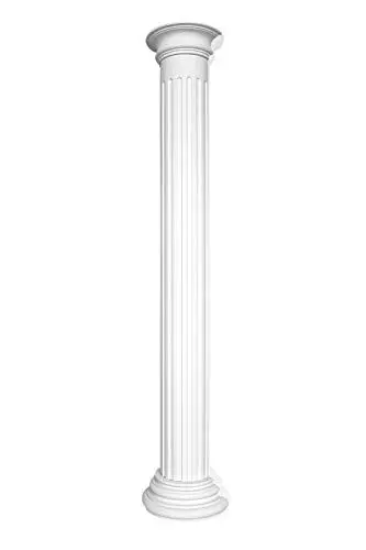 Produktbild: Kapitell für Halbsäulen | vorgrundierte Oberfläche | stoßfest | Klassisch | Barock | Verzierung | Stuck | weiß | PU | N1024-1H | Fassung 257 mm