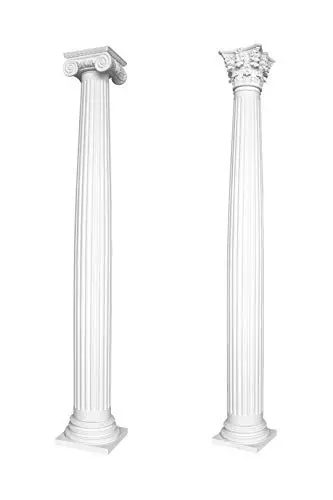 Produktbild: Kapitell für Halbsäulen | vorgrundierte Oberfläche | stoßfest | Klassisch | Barock | Zierelement | Stuck | weiß | PU | N1320-2H | Fassung 162 mm