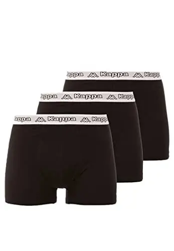 Produktbild: Kappa 3er Pack Vario 3 Men Boxer Shorts, Herren Unterwäsche Boxershorts 708386, Farbe:Black, Bekleidungsgröße:XL