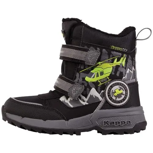 Produktbild: Kappa Unisex Kinder Stylecode: 261046k Mountres Tex K Schneestiefel, Black Lime, 30 EU