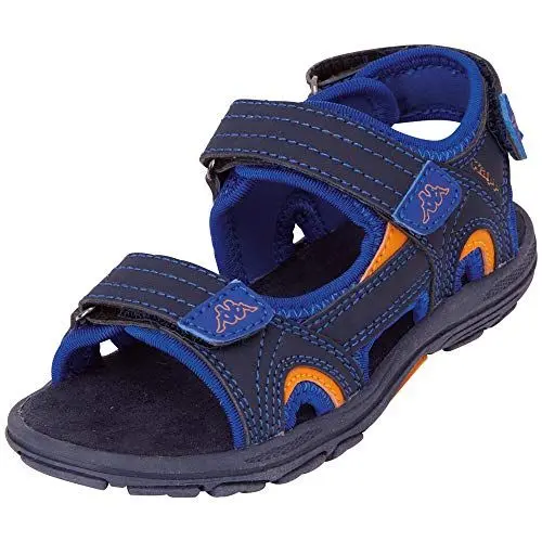 Produktbild: Kappa Unisex Kinder early kids Riemchensandalen, Blau Navy Orange 6744, 28 EU