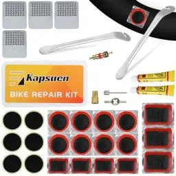 Produktbild: Kapsuen Fahrrad Reifen Flickzeug Fahrrad, Tragbar Fahrrad Flickzeug Set Fahrrad Reparaturset Fahrradreifen Flickset Kompatibel mit Allen Fahrradschläuchen, für Radfahrer Motorräder aufblasbaren Gummi