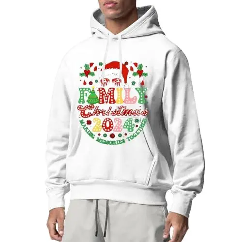 Produktbild: Kapuzenpullover Herren mit Reißverschluss Herrenhoodie 3XL Kaschmir Pullover Herren Leinenjacke Herren Sommer Sweatshirt Weihnachten Herren Weihnachtspullover Herren Günstig Herren Pullover Sale