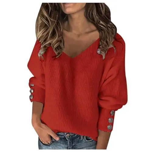 Produktbild: Kapuzenpullover für Damen Autumn Clothes Pullover Damen elegant festlich Oversize Cardigan Damen Strick los Angeles Pullover Strickpullover Altrosa Damen weihnachtspulli Ugly Halloween Pullover