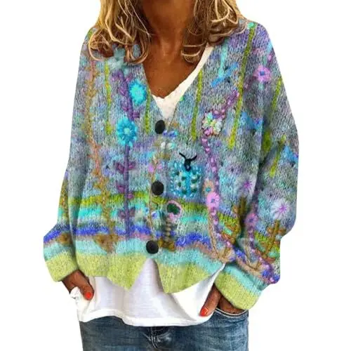 Produktbild: Pullover Weiss Kurz Damen Pullover Weihnachtsmotiv Ueberziehpullover Damen Weihnachts Damen Pulli Weihnachtsshirt Damen Strickpullover Damen Blumen Weihnachts Damen Pulli Strickpullover Damen Sale