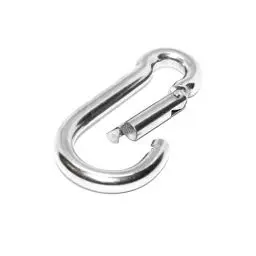 Produktbild: Karabiner Edelstahl 5St Karabiner V4A Standard 6mm x 60mm für Kette Boxsack Haken Karabinerhaken Sonnensegel Schaukel Feuerwehr Carabiner Feuerwehrkarabiner Schaukelhaken für Augplatte