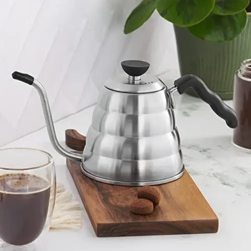 Produktbild: KARACA Edelstahl Kaffeekocher Aus Rostfreiem Stahl 1200 Ml, Gehäuse Aus 303 Rostfreiem Stahl, Deckel Aus 430 Rostfreiem Stahl, Professionelle Kaffeezubereitungsgeräte