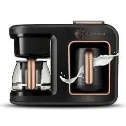 Produktbild: KARACA Hatır Plus Mod 5 in 1, 750 ml Tee/Filterkaffee & Türkische Kaffeemaschine Black Copper, für Kaffee, Tee, Milcherhitzung, Milchgetränk und türkischer Kaffee, 1385W, 5+5 Tassen