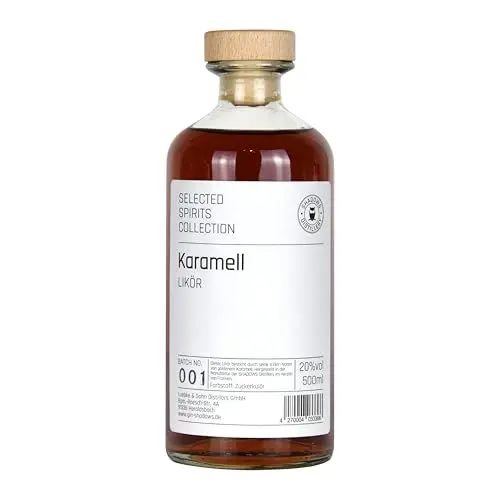 Produktbild: Karamell/Butterscotch Likör – SHADOWS Distillery – 500ml 20% vol – süße Noten von goldenem Karamell – Handmade Likör aus fränkischer Manufaktur