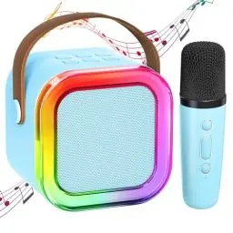 Produktbild: Karaoke Machine Kinder mit Karaoke mikrofon Kinder: Wowstar Kinder Karaoke mit Mikrofon - Mini Karaoke Maschine - Tragbare Karaoke Set Box - Geburtstagsgeschenk für Mädchen, Jungen - Kinder Spielzeug