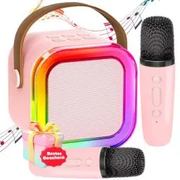 Produktbild: Karaoke Maschine Kinder mit 2 Karaoke Mikrofon Kinder: (Neueste) Mini Karaoke Maschine - Karaoke Anlage mit 2 Mikrofonen -Kids Karaoke Set Box - Geschenke für Mädchen Kinder Spielzeug 3-12 Jahre
