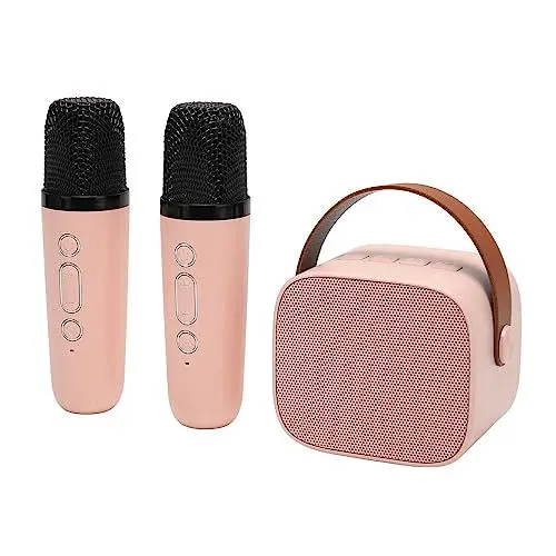 Produktbild: Karaoke-Maschine, Multifunktionale Stereo-Sound-Party-Karaoke-Maschine, Schwerer Bass mit 2 Kabellosen Mikrofonen für Heim-KTV (#3)