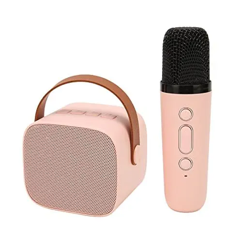 Produktbild: Karaoke-Maschine, Tragbarer Bluetooth-Lautsprecher mit Kabellosem Mikrofon, Unterstützt TF-Karte/USB/AUX-Eingang, für Erwachsene, Kleinkinder, 3, 4, 5, 6, 7, 8, 9, 10, 11, 12