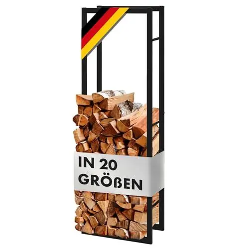 Produktbild: KARAT Kaminholzregal für Innen & Außen - Brennholzregal Feuerholzregal Stapelhilfe (80 x 25 x 40 cm)