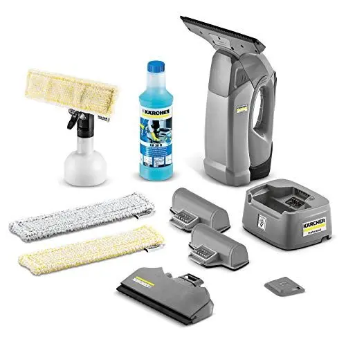 Produktbild: Kärcher Professional WVP 10 Adv Fenstersauger, Akkulaufzeit: 35 min, LED-Ladeanzeige, Wechselakku, Ladestation, Sprühflasche mit Bezügen + Konzentrat