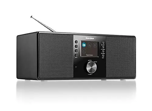 Produktbild: Karcher DAB 5000+ Digitalradio (DAB+ / UKW-RDS, Bluetooth, AUX-IN, Wecker mit Dual-Alarm) Schwarz