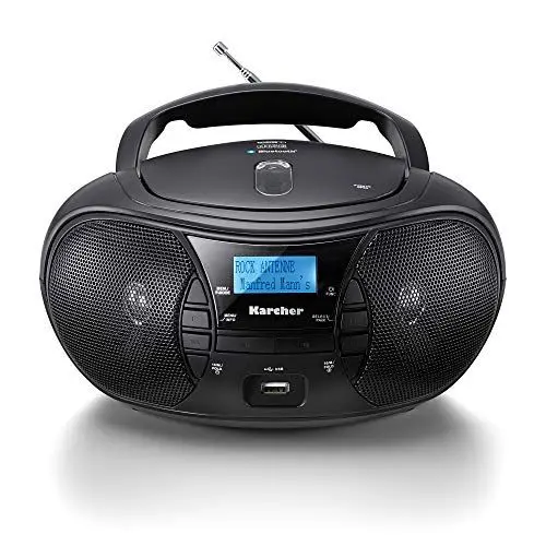 Produktbild: Karcher RR 5028D tragbares CD Radio (CD-Player, DAB+ Radio, Bluetooth, Batterie/Netzbetrieb, USB) schwarz