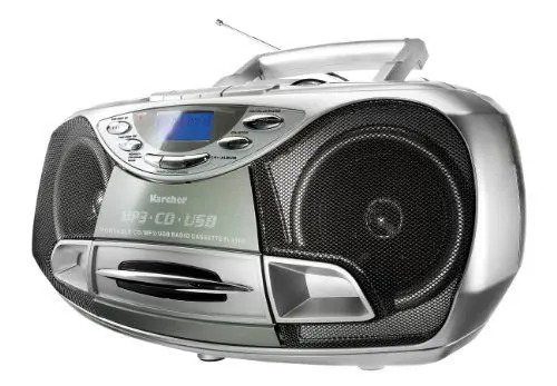 Produktbild: Karcher RR 510(N) - tragbares CD Radio (CD Player mit Kassette, FM Radio, Boombox, kleiner Kinder CD Spieler, MP3-Player, USB, Stereoanlage, Kompaktanlage, Batterie/Netzbetrieb)