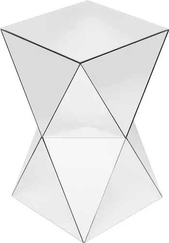 Produktbild: Kare Design Beistelltisch Luxury Triangle, Glas verspiegelt, Nachttisch, geometrische Form, 54x32x32cm (H/B/T)