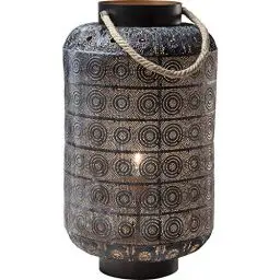 Produktbild: Kare Design Bodenleuchte Sultan, Schwarz, Lampe, Orientalisches Muster, Durchmesser 33cm, Kippschalter, Stahl, Wohnzimmer, 58x33x33 cm (H/B/T)