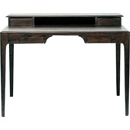 Produktbild: Kare Design Brooklyn Walnut Schreibtisch, Dunkelbraun, Handgefertigt, modern, 4 Schubladen, Langlebig, Wohnzimmer, Büro, Massivholz, 75x110x70 cm (H/B/T)