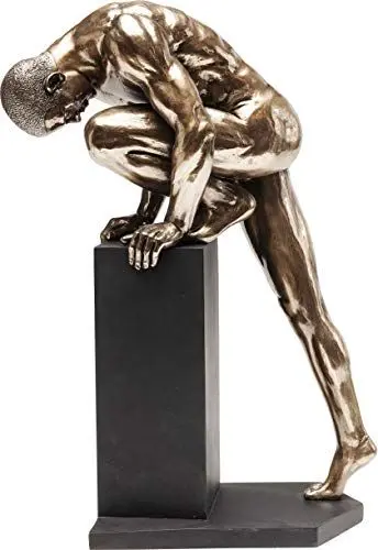 Produktbild: Kare Design Deko Objekt Nude Man Stand Bronze 35cm, Bronzefarbene Skulptur, Nackter Mann, 35,5x25,5x12,5cm, Kupfer