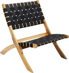 Produktbild: Kare Design Klappsessel Ipanema Schwarz, Sessel, Akazienholz Gestell, Outdoor geeignet, klappbar, Outdoor Möbel, Stuhl, 73x60x78 cm (H/B/T)