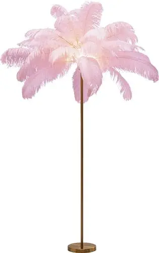Produktbild: Kare Design Stehleuchte Feather Palm, Pink, 165cm, Federn, Stehlampe für Wohnzimmer, Bodenlampe, Dekoleuchte, Leuchtmittel nicht inklusiv