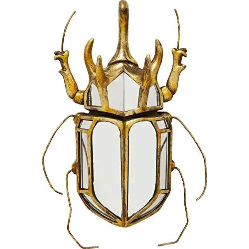 Produktbild: Kare Design Wandschmuck Beetle Mirror, Gold, Wandschmuck, Käfer, Glas verspiegelt, handgefertigt, 39x25x6 cm (H/B/T)