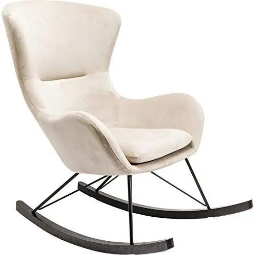 Produktbild: Kare Design Schaukelsessel Oslo, Beige, Sessel, Schaukelstuhl, Stahlgestell, Eichenholz, 104x77x103 cm (H/B/T)