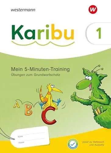 Produktbild: Karibu - Ausgabe 2024: Mein 5-Minuten-Training: Übungen zum Grundwortschatz Silbenarbeit und Abschreibübungen
