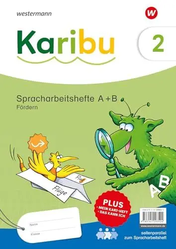 Produktbild: Karibu - Ausgabe 2024: Paket Spracharbeitshefte Fördern 2 (A + B) zielgleich, seitenparallel zum Spracharbeitsheft, auch zum Sprachbuch einsetzbar, mit Diagnoseheft „Das kann ich“ Fördern 2