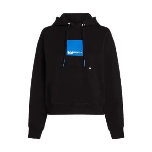 Produktbild: KARL LAGERFELD JEANS Damen Box Logo Hoodie Normale Passform, Schwarz, M