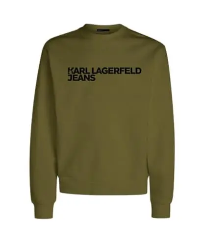 Produktbild: KARL LAGERFELD JEANS Herren Essential Logo Sweat Normale Passform, Grün, XL