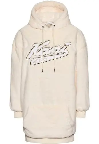 Produktbild: Karl Kani Damen KW234-039-1 KK Varsity Vegan Fur Hoodie Dress XS Cream