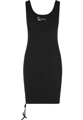 Produktbild: Karl Kani Damen KW241-032-2 Small Signature Gathering Rib Dress Black, XXL