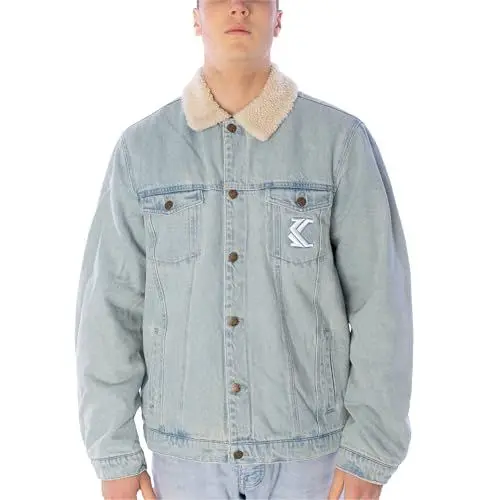 Produktbild: Karl Kani Herren KM234-026-1 KK OG Denim Trucker Jacket S Light Dirty Blue