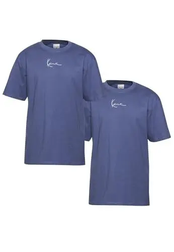 Produktbild: Karl Kani Herren KM234-059-1 KK Small Signature 2-Pack Essential Tee L Dark Blue