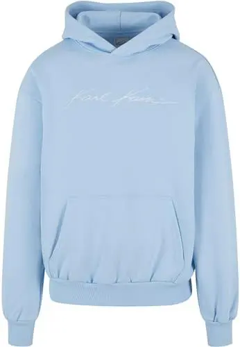 Produktbild: Karl Kani Herren KM241-060-4 Autograph Heavy Sweat Os Hoodie L Light Blue