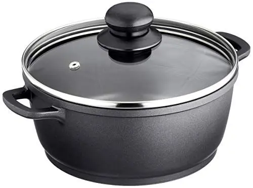 Produktbild: Karl Krüger 22020TH Aluguss-Fleischtopf Leipzig mit Thermogrips, 20 cm, Schwarz
