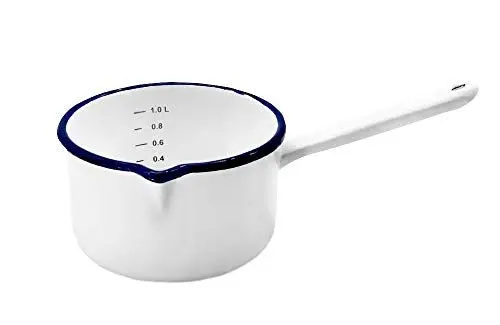 Produktbild: Karl Krüger 417/14HU Husum Stieltopf, Emaille, Weiß