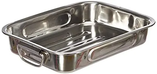 Produktbild: Karl Krüger Vierkantpfanne mit Fallgriff, Bratpfanne, aus Edelstahl, Größe: 30 x 23 cm, Silber